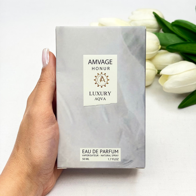 ادکلن آمواج AMVAGE HONURحجم ۵۰میل برند لاکچری آکوا LUXIRY AQVA