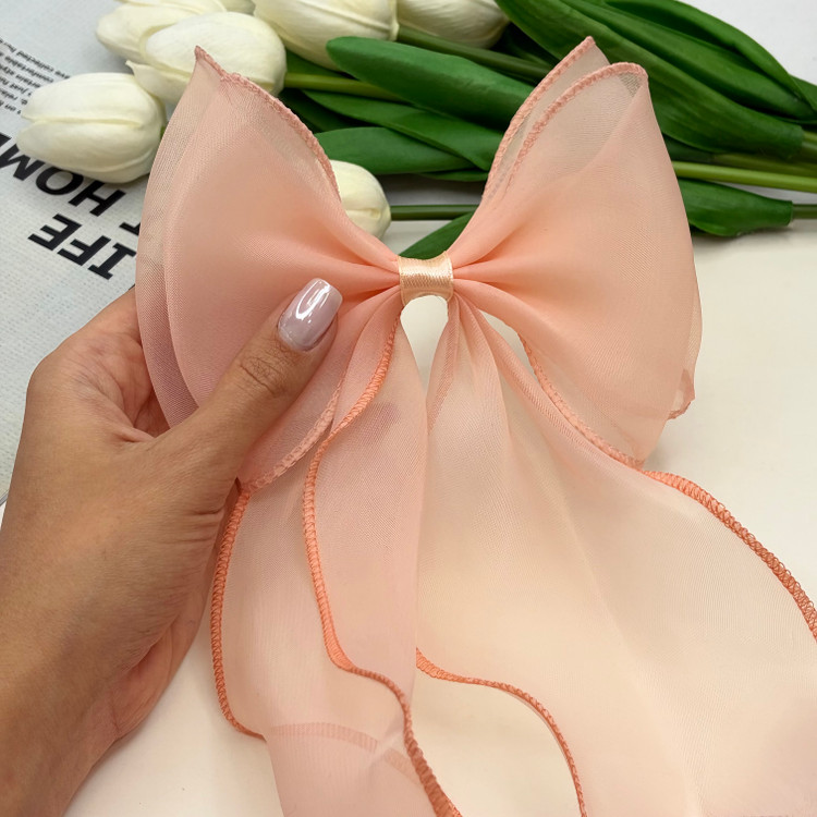 گیره مو انبری حریر دوپاپیونی گیر مو 10cm و بلندی حریر 35cm