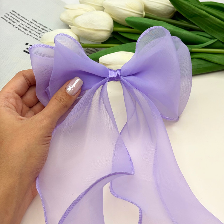 گیره مو انبری حریر دوپاپیونی گیر مو 10cm و بلندی حریر 35cm
