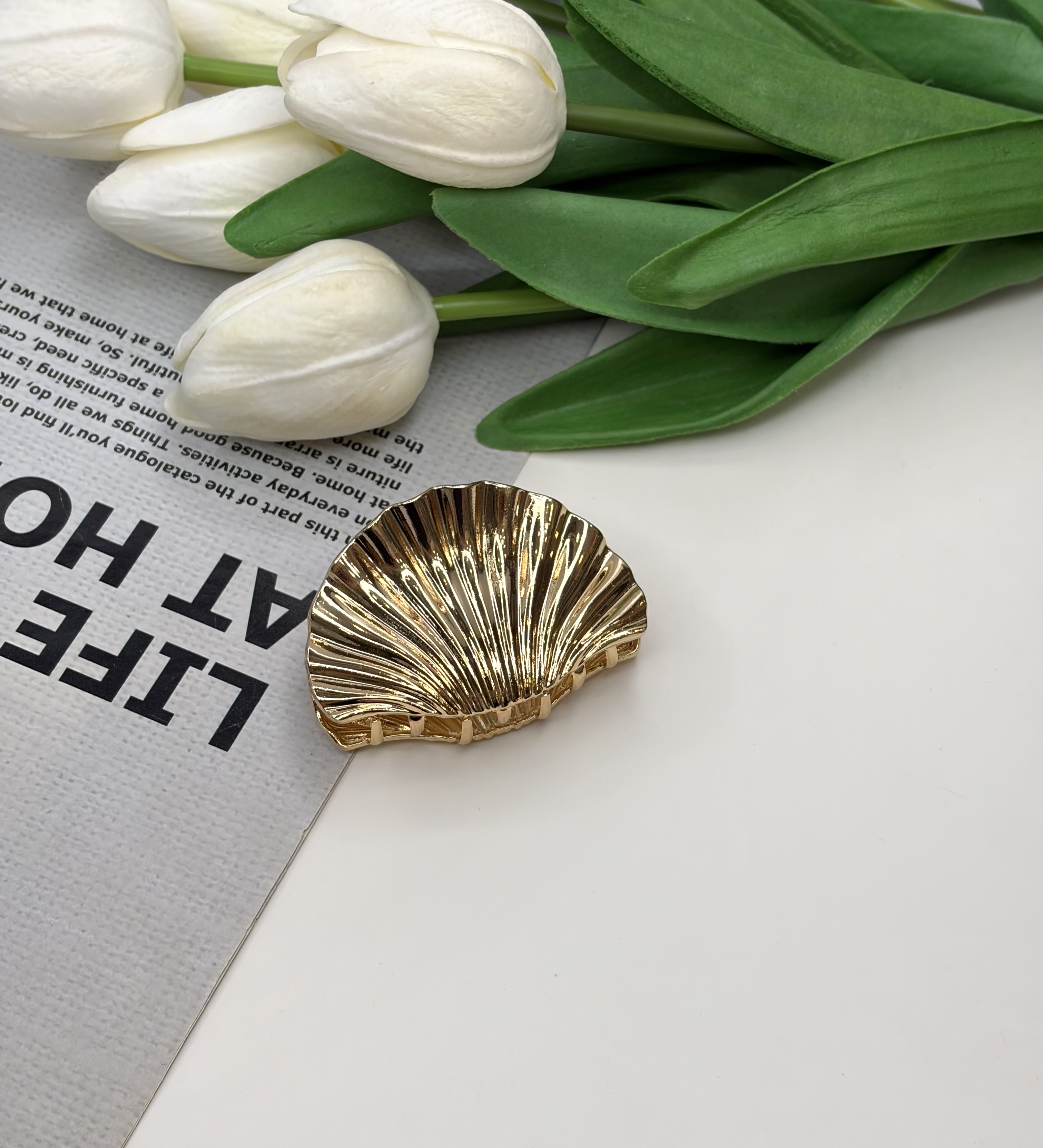 کلیپس فلزی طرح صدف5cm