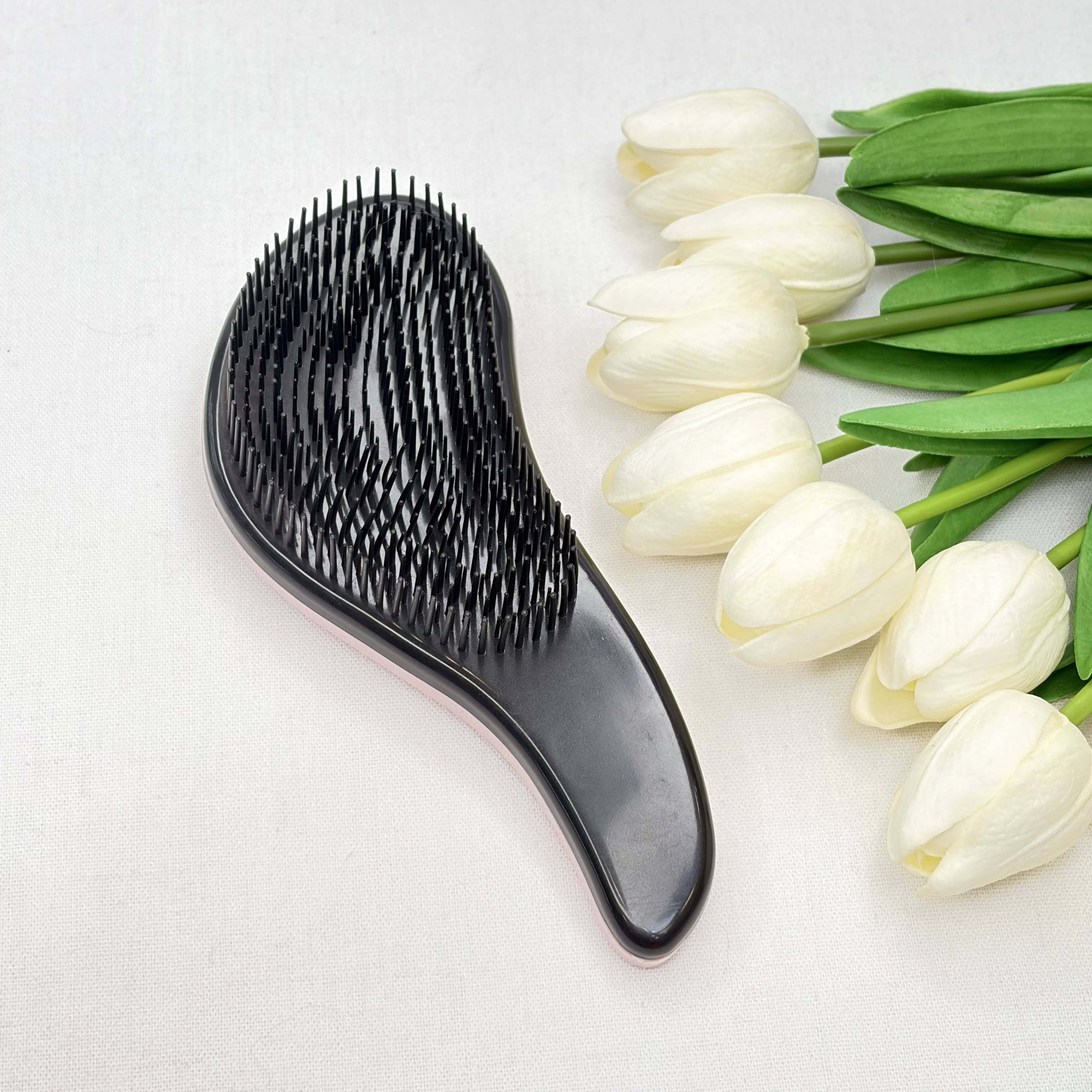 برس مو  گره بازکن مناسب موهای فر و صاف رنگ کالباسی مشکی