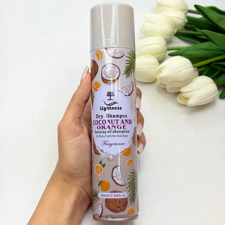 شامپو خشک کیفیت اصلی نارگیل و پرتقال مدل Coconut And Orange مناسب انواع مو حجم 200 میل