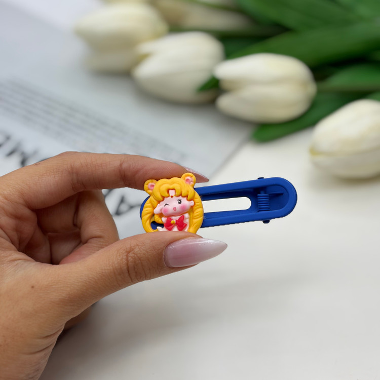 گیره مو انبری پیکسل دار طرح عروسک 6cm