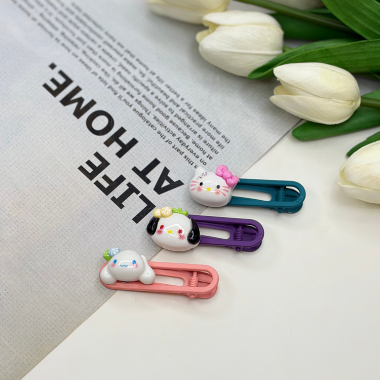 گیره مو انبری پیکسل دار طرح عروسک 6cm
