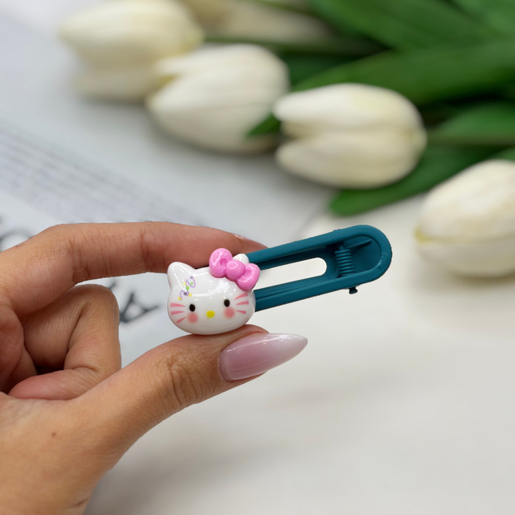 گیره مو انبری پیکسل دار طرح عروسک 6cm