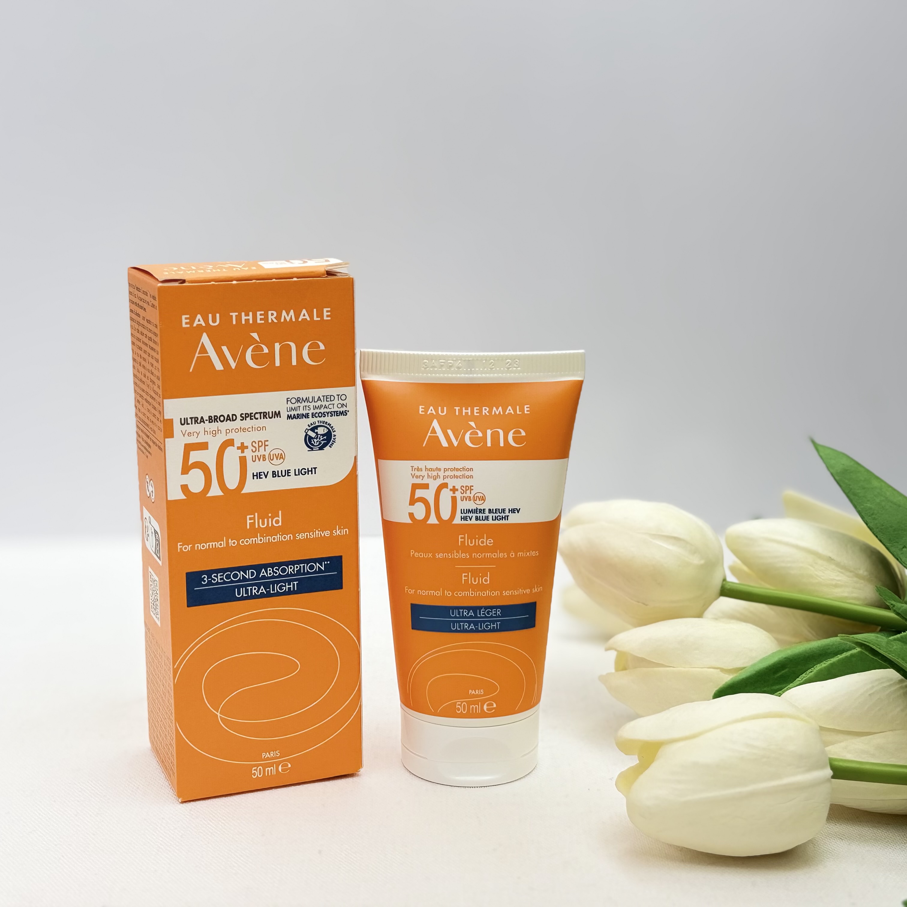 ضدآفتاب فلوئیدی spf 50بی رنگ 50میل اصلی