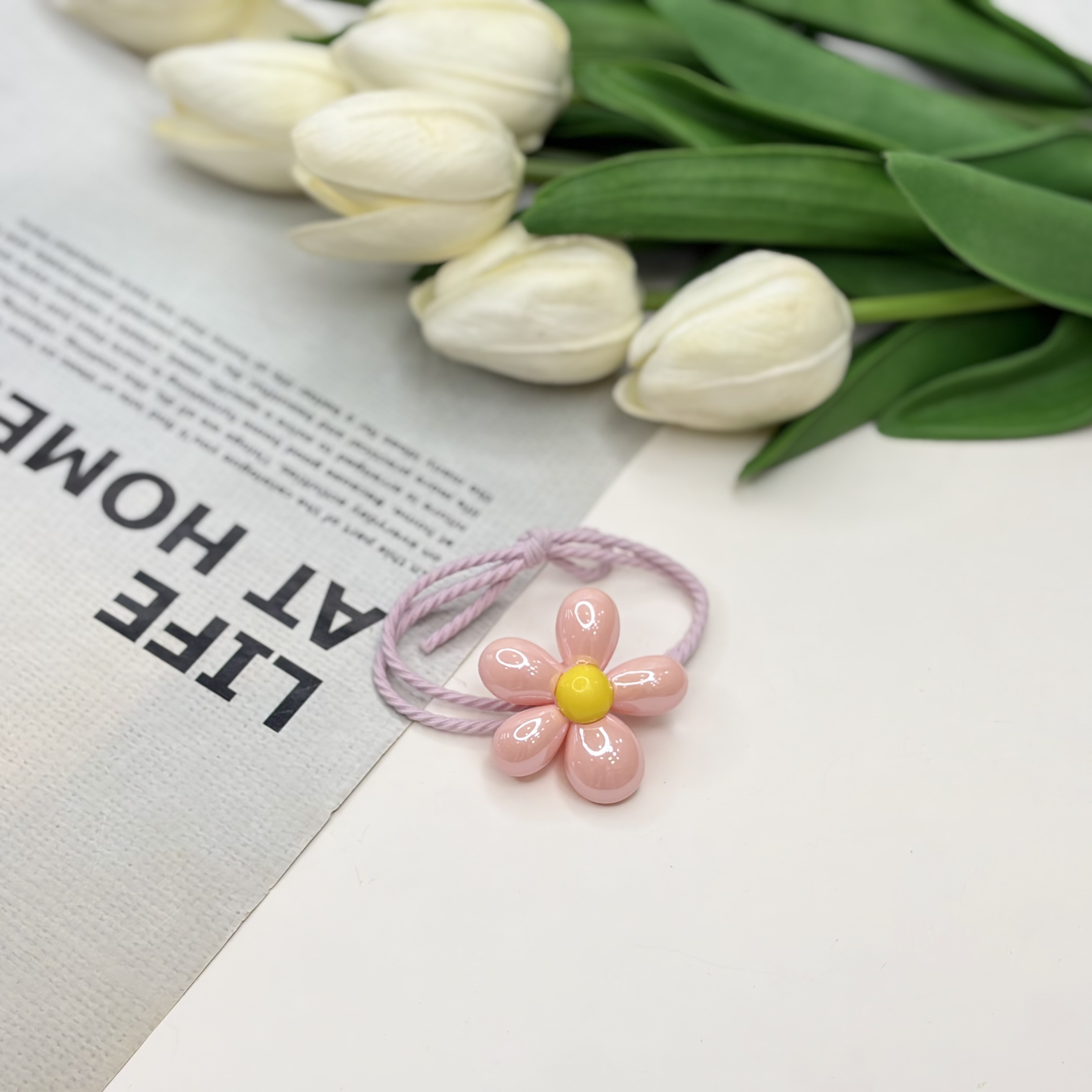 کش مو پیکسل دار طرح گل