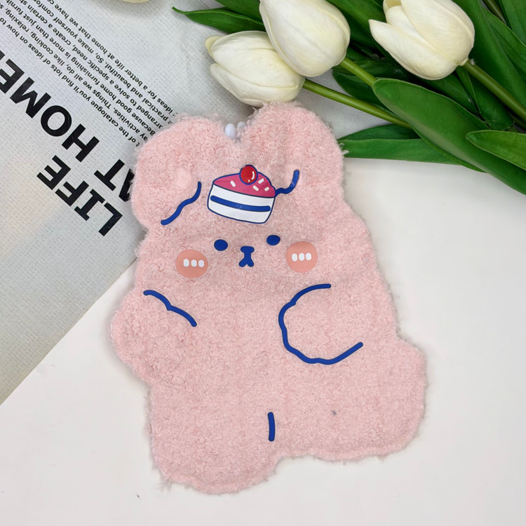 کیسه آب گرم فانتزی طرح خرگوشی تدی رنگ صورتی
