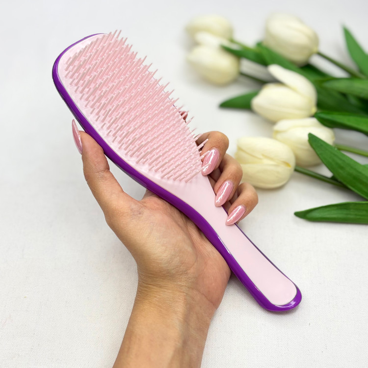 برس تنگل تیزر مدل Wet Detangling وت دتنگلينگ سایز لارج مستطیلی ضد آب و ضد وز