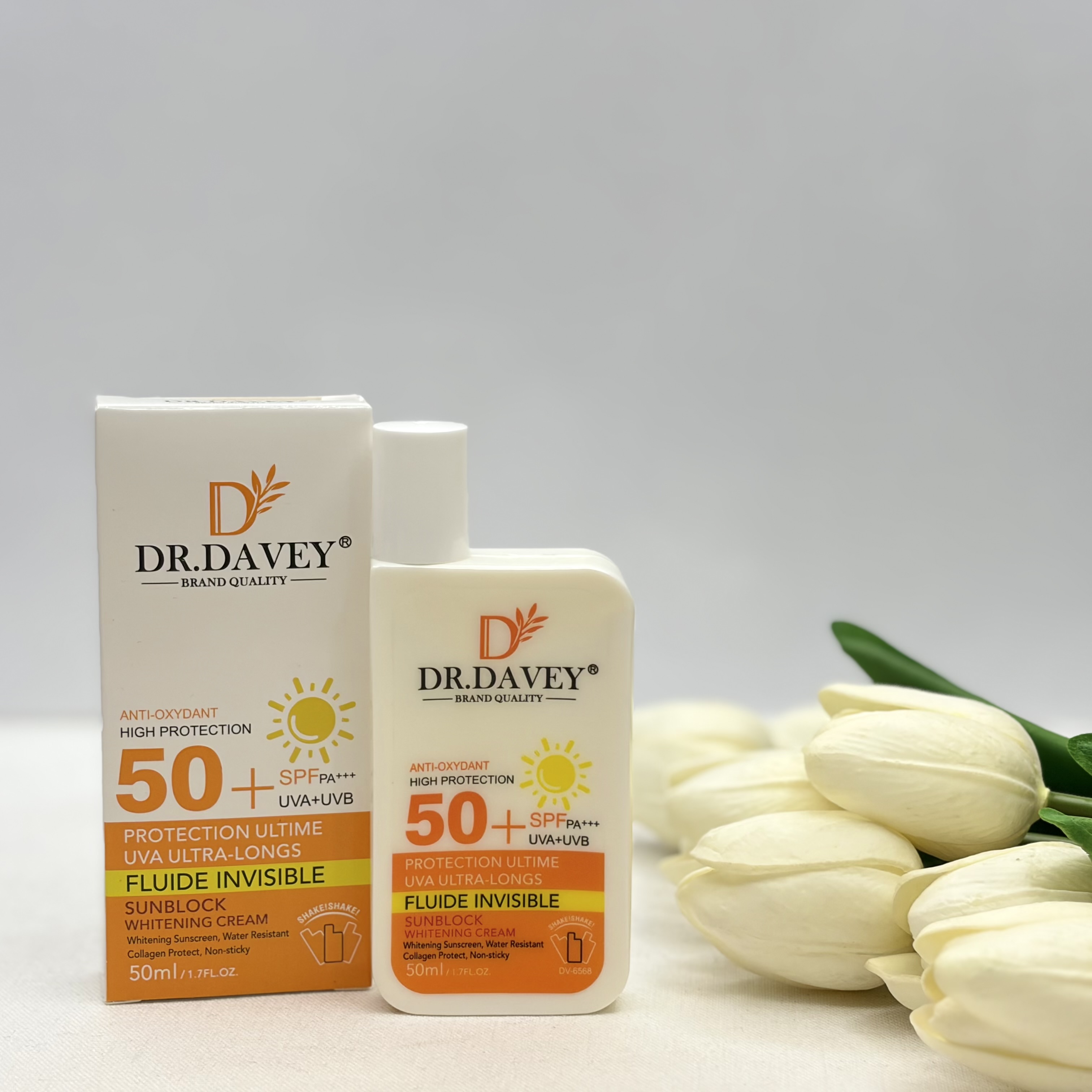 ضدآفتاب فلوئیدی بی رنگ spf50 حجم ۵۰میل مناسب کودکان بانوان و آقایان ضدتعریق