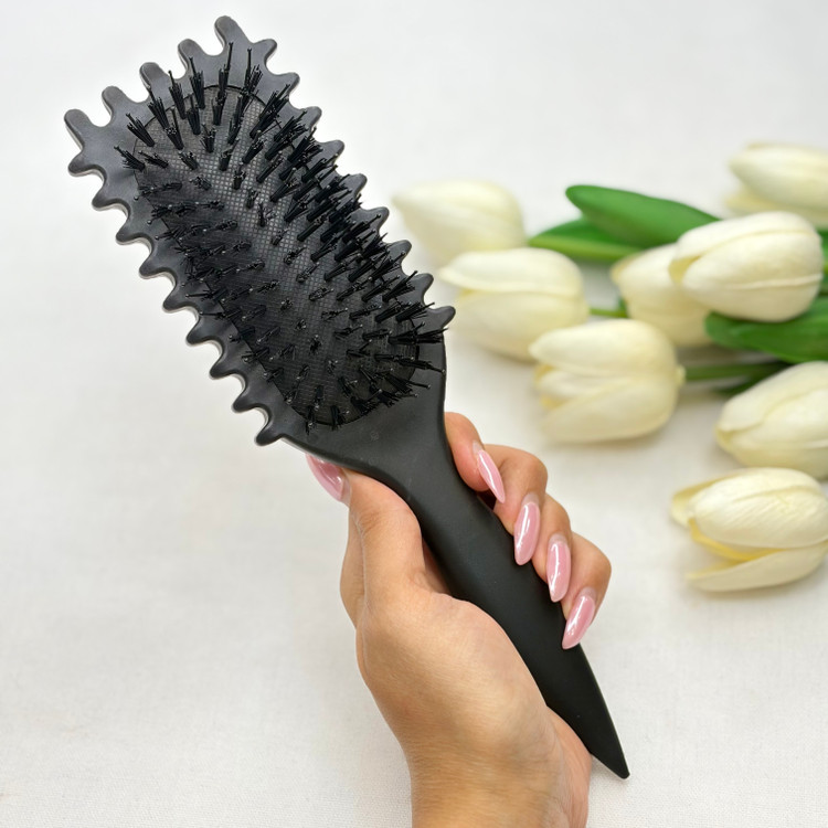 برس دم باریک باونس کرل BOUNCE CURL مستطیل متوسط پشت ساده استایل موی صاف و فر و اکستنشن و گره باز کن کیفیت اصلی