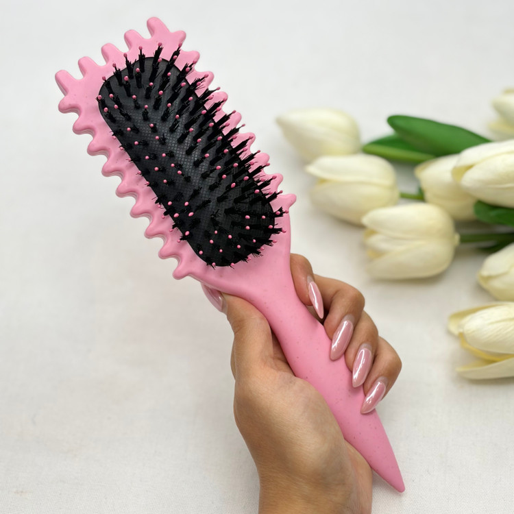 برس دم باریک باونس کرل BOUNCE CURL مستطیل متوسط پشت ساده استایل موی صاف و فر و اکستنشن و گره باز کن کیفیت اصلی