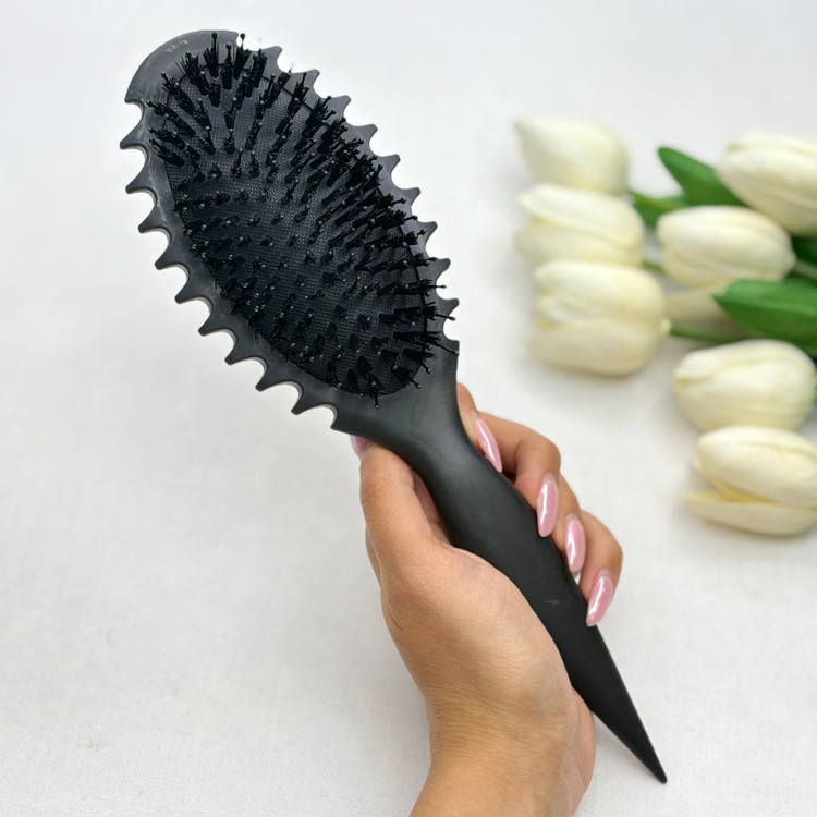 برس دم باریک باونس کرل BOUNCE CURLبیضی بزرگ پشت شیار دار استایل موی صاف و فر و اکستنشن و گره باز کن 4 کاره کیفیت اصلی