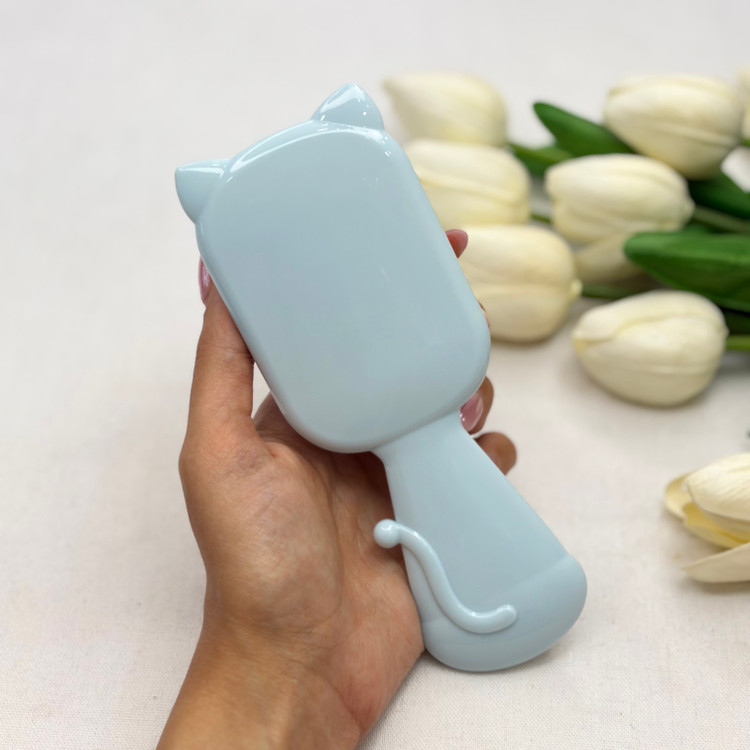 برس مو فانتزی بچگانه طرح پیشی گربه دسته سیلیکونی آکواریومی