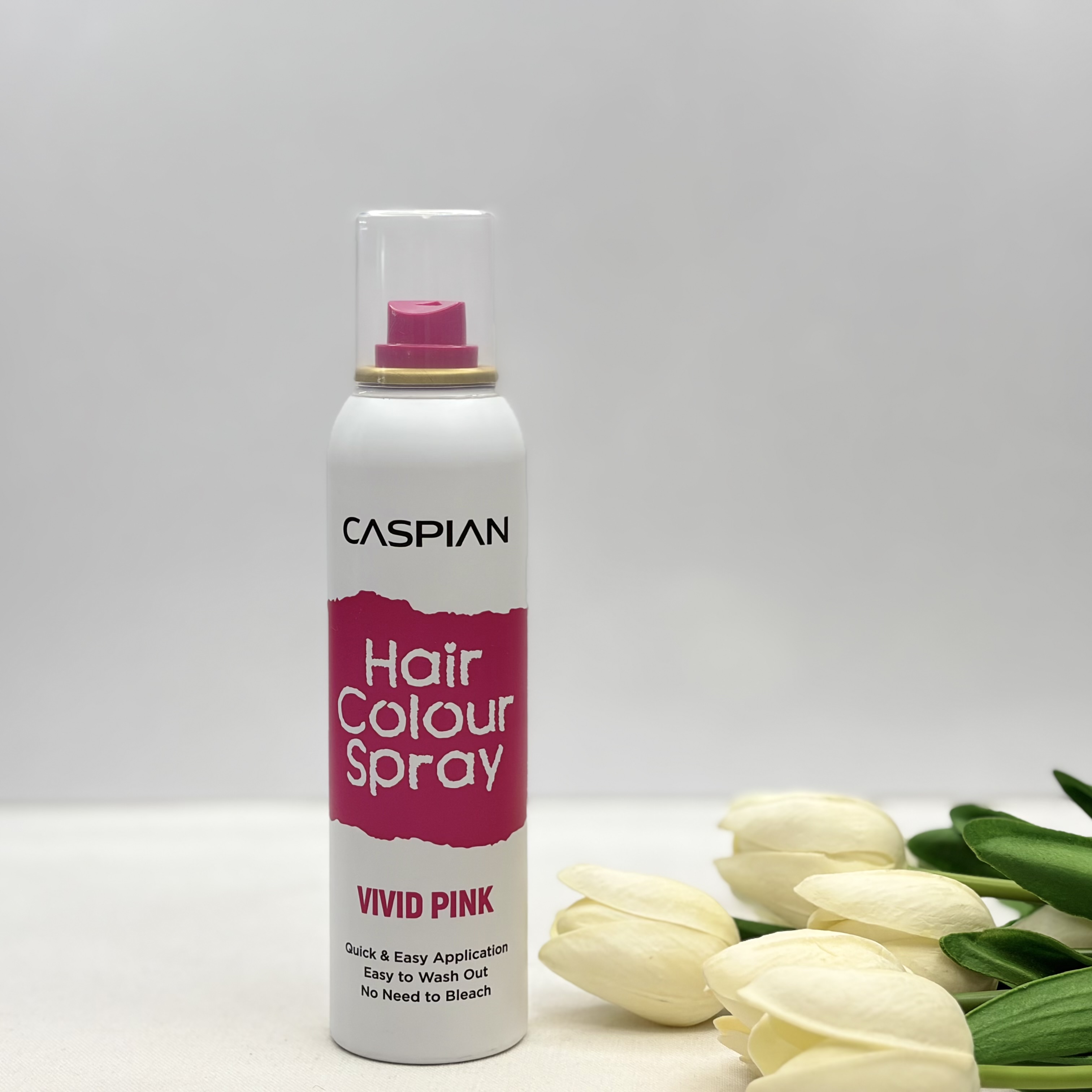 اسپری رنگ مو موقت کاسپین مدل VIVID PINK رنگ صورتی 150میل