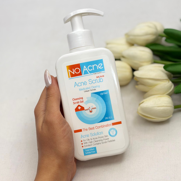 ژل اسکراب لایه بردار نو آکنه مدل Acne Solution مناسب پوست چرب و جوش دار حجم 235 میل