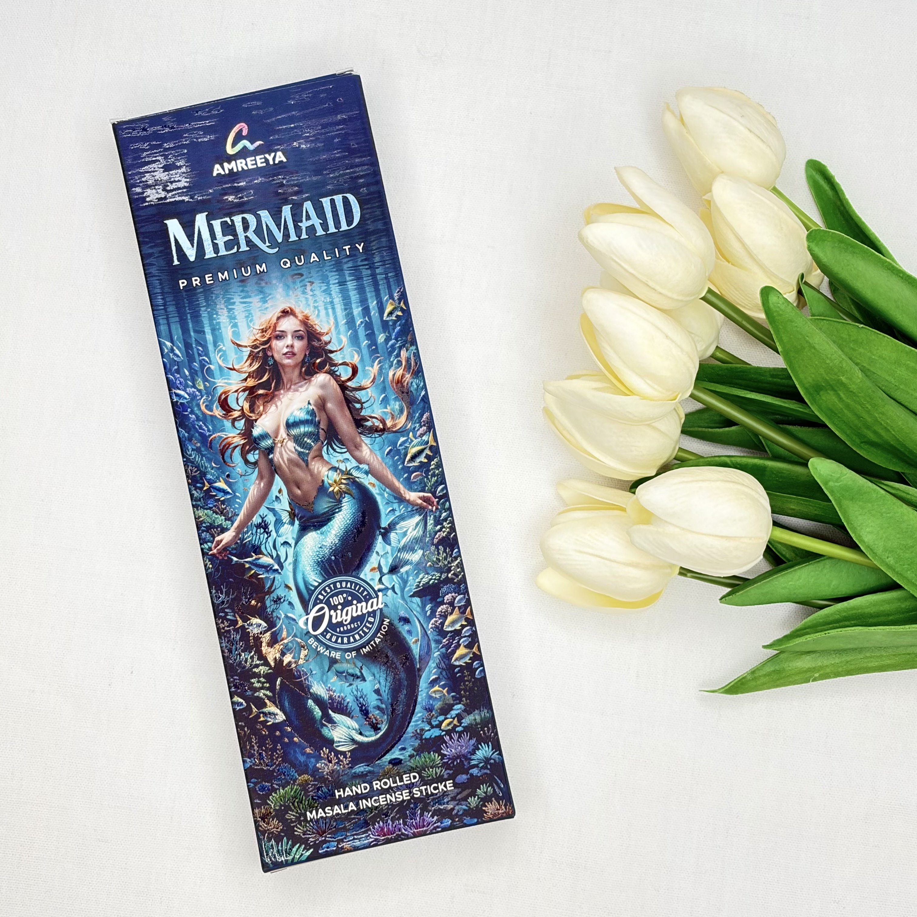 عود دست ساز رایحه MERMAID مرمید پری دریایی ۵۰ گرمی برند AMREEYA آمریا