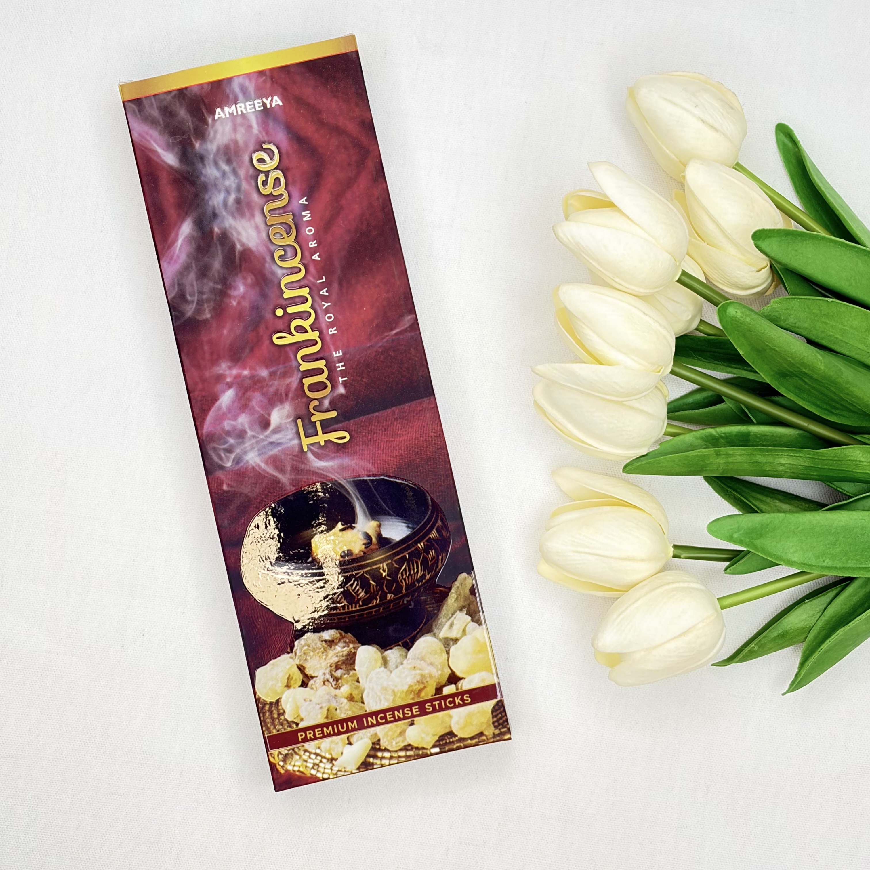 عود دست ساز رایحه FRANKINCENSE فرانک اینسنس کندر ۵۰ گرمی AMREEYA آمریا