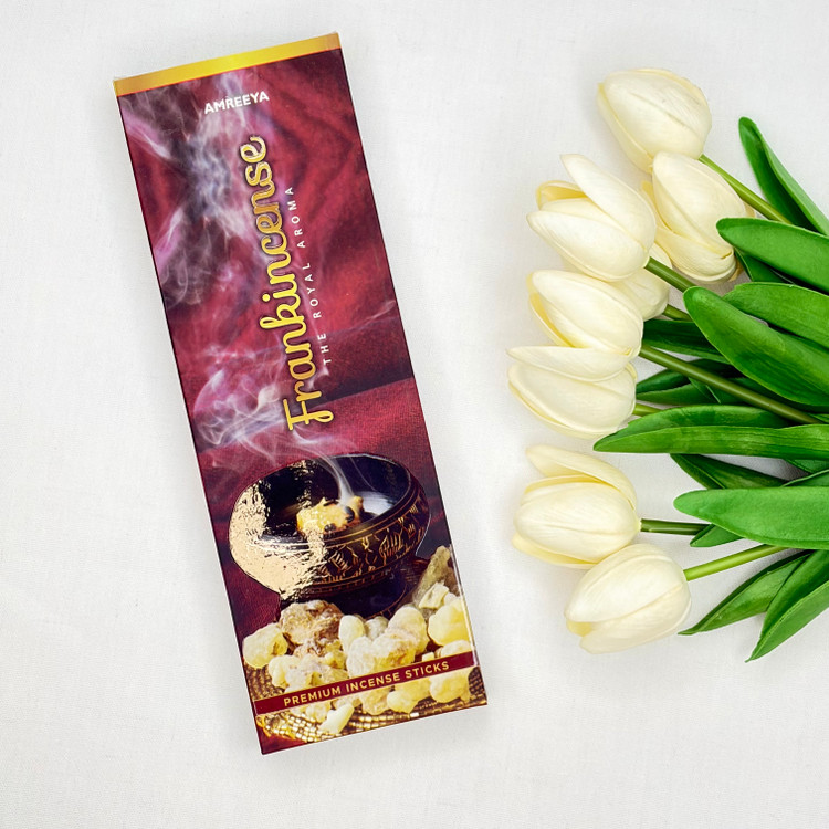 عود دست ساز رایحه FRANKINCENSE فرانک اینسنس کندر ۵۰ گرمی AMREEYA آمریا