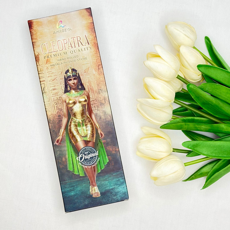 عود دست ساز رایحه CLEOPATRA کلئوپاترا ۵۰ گرمی برند AMREEYA آمریا