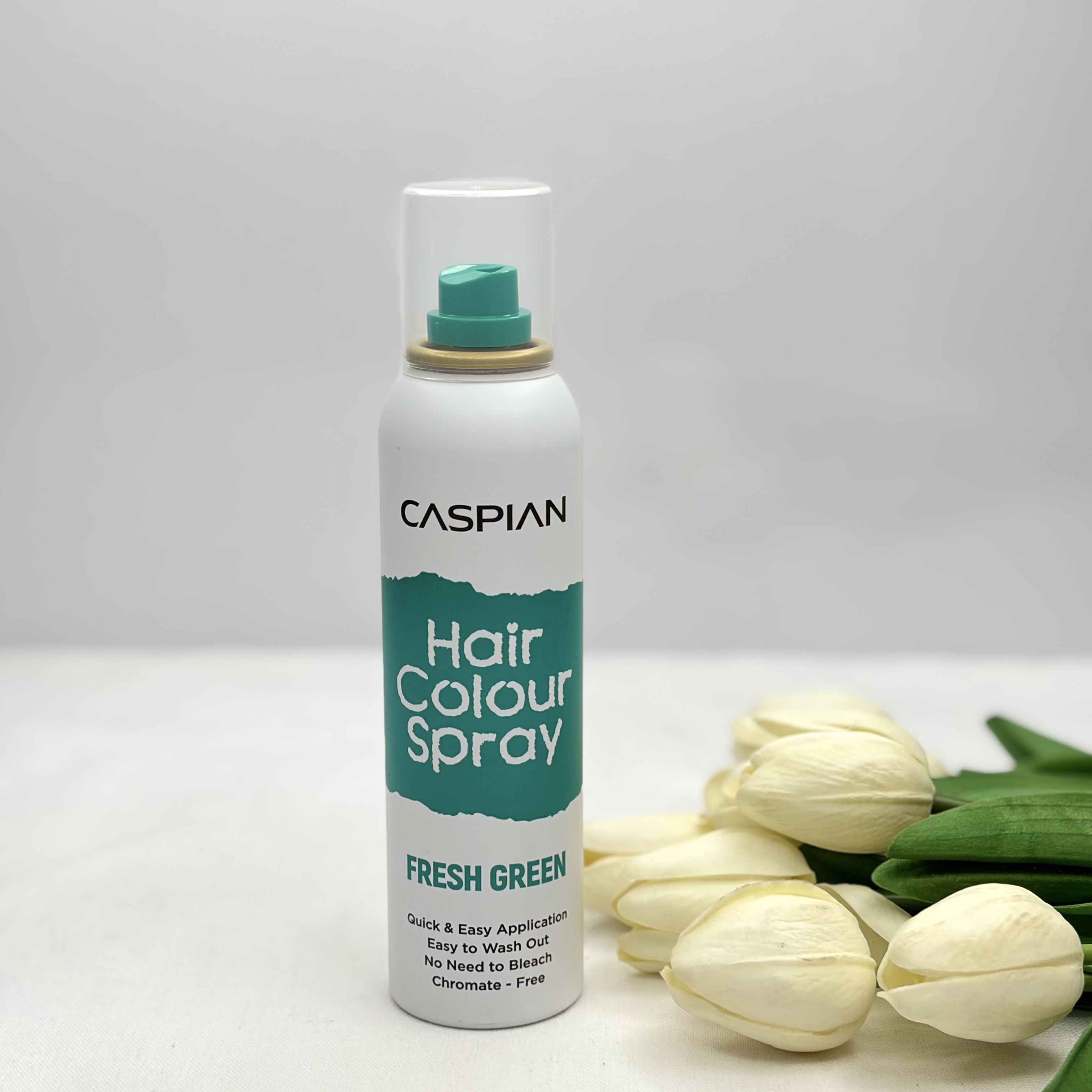 اسپری رنگ مو موقت کاسپین مدل FRESH GREEN رنگ سبز 150میل
