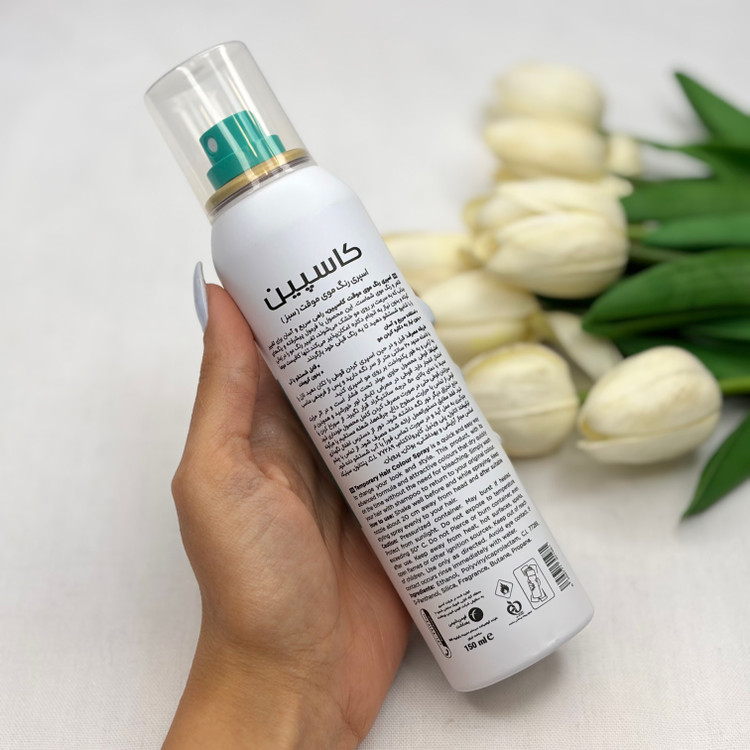 اسپری رنگ مو موقت کاسپین مدل FRESH GREEN رنگ سبز 150میل