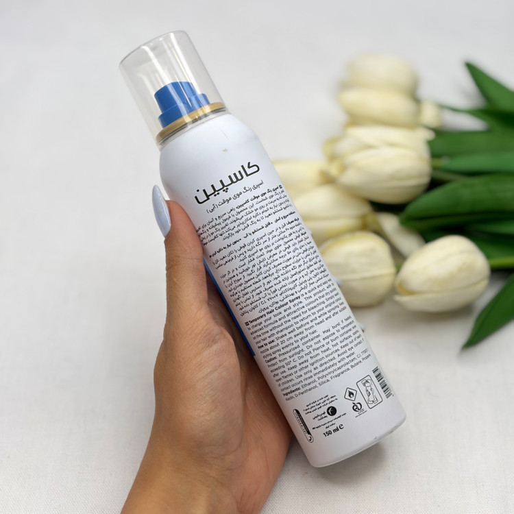 اسپری رنگ مو موقت کاسپین مدل JAZY BLUE رنگ آبی 150میل