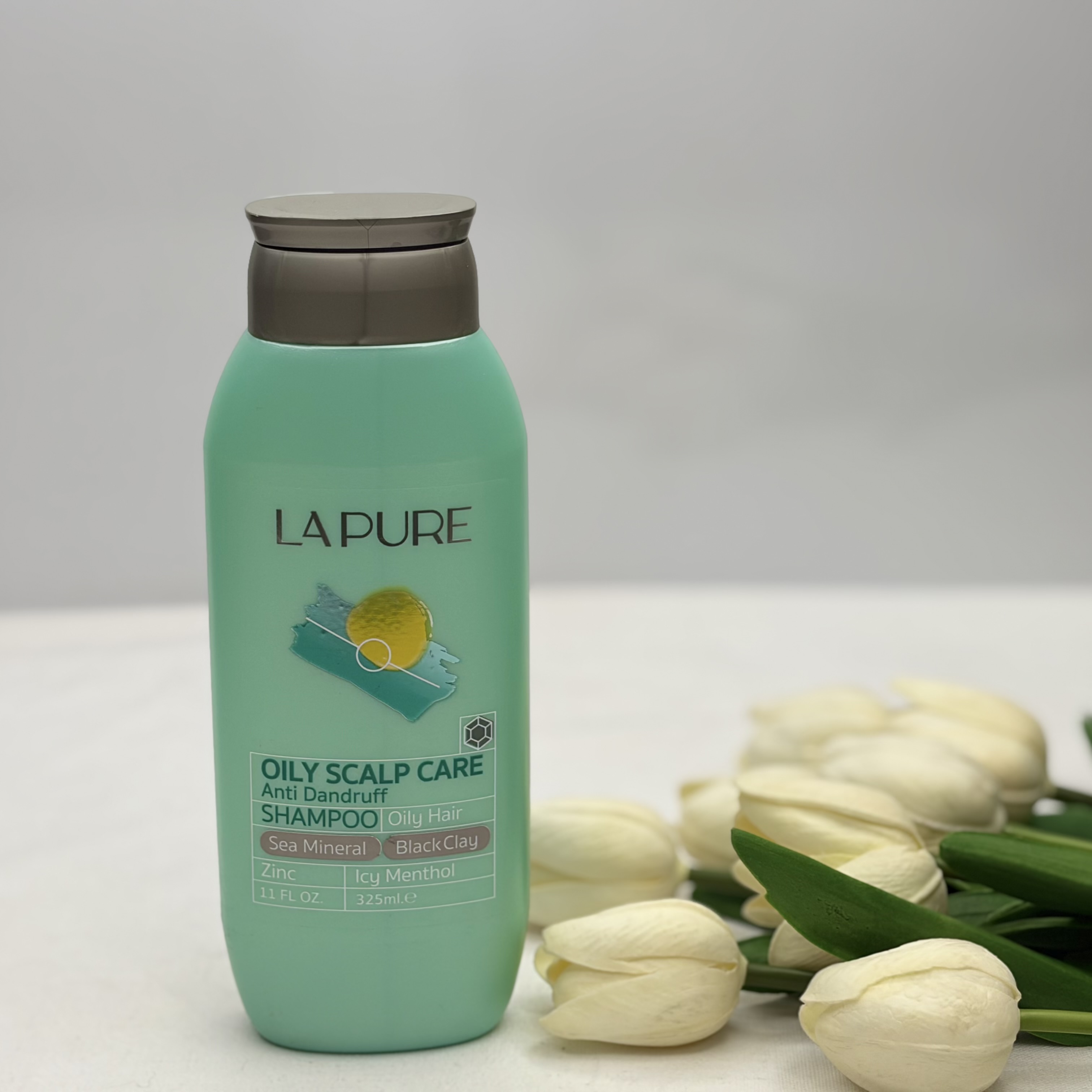 شامپو ضد شوره و ضدخارش موی چرب و معمولی لپیور مدل  anti dandruff  تنظیم کننده چربی، ضد خارش، لایه‌بردار، حاوی عصاره نمک دریایی، خاک رس سیاه، زینک و منتول325 میل