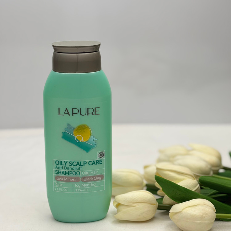 شامپو ضد شوره و ضدخارش موی چرب و معمولی لپیور مدل anti dandruff تنظیم کننده چربی، ضد خارش، لایهبردار، حاوی عصاره نمک دریایی، خاک رس سیاه، زینک و منتول325 میل
