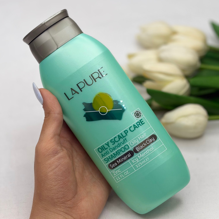 شامپو ضد شوره و ضدخارش موی چرب و معمولی لپیور مدل anti dandruff تنظیم کننده چربی، ضد خارش، لایهبردار، حاوی عصاره نمک دریایی، خاک رس سیاه، زینک و منتول325 میل