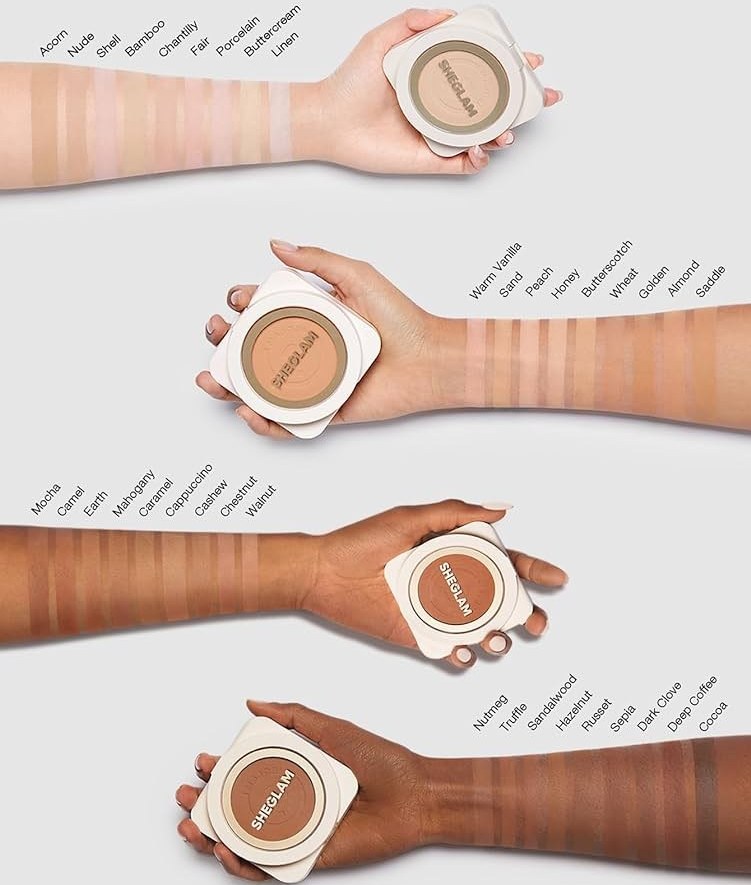 پنکک کرم پودری مات فول کاورکیفیت اصلی رنگWarm Vanilla مدل Skin-Focus High Coverage Powder Foundation