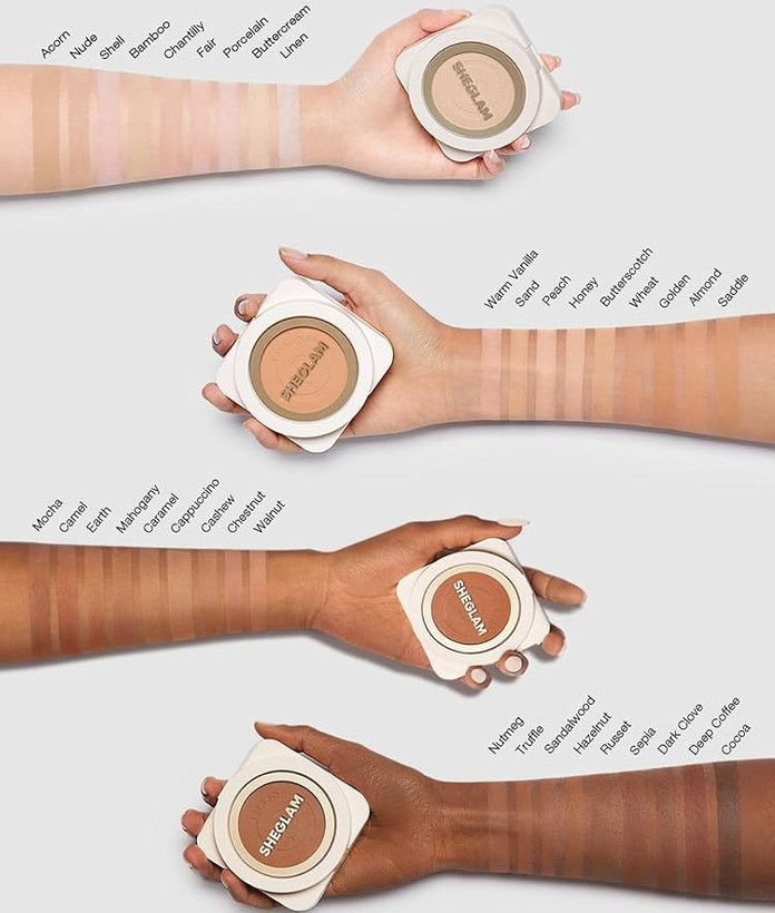 پنکک کرم پودری مات فول کاورکیفیت اصلی رنگWarm Vanilla مدل Skin-Focus High Coverage Powder Foundation