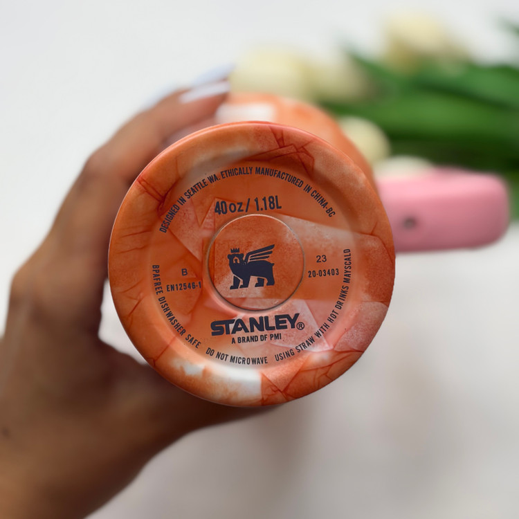 تراول ماگ تامبلراستنلی STANLEYکالکشن ابرو بادی نارنجی گلبهی حجم 1.18 لیتر