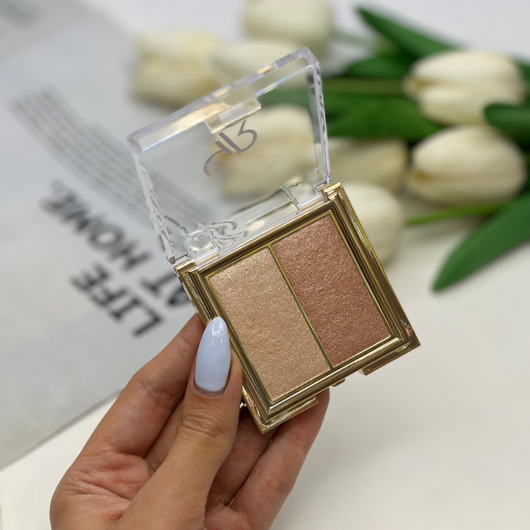 پالت هایلایتر دو رنگ کیفیت اصلی رز مدل So Glow پلت رنگ Sunshine شماره 102