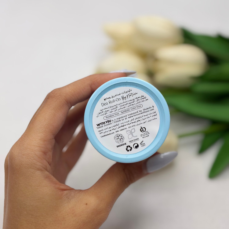 مام رول ضد تعریق دئودورانت زنانه ویت یو مدلCalm Ocean حجم 50 میل 48 ساعته دارای گلیسیرین