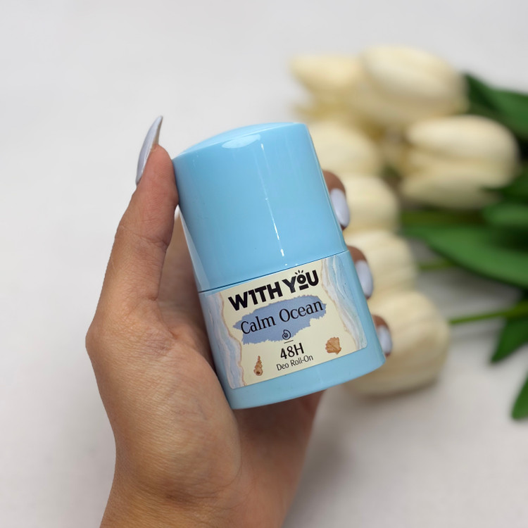 مام رول ضد تعریق دئودورانت زنانه ویت یو مدلCalm Ocean حجم 50 میل 48 ساعته دارای گلیسیرین