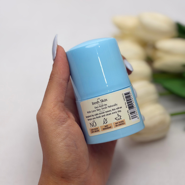 مام رول ضد تعریق دئودورانت زنانه ویت یو مدلCalm Ocean حجم 50 میل 48 ساعته دارای گلیسیرین