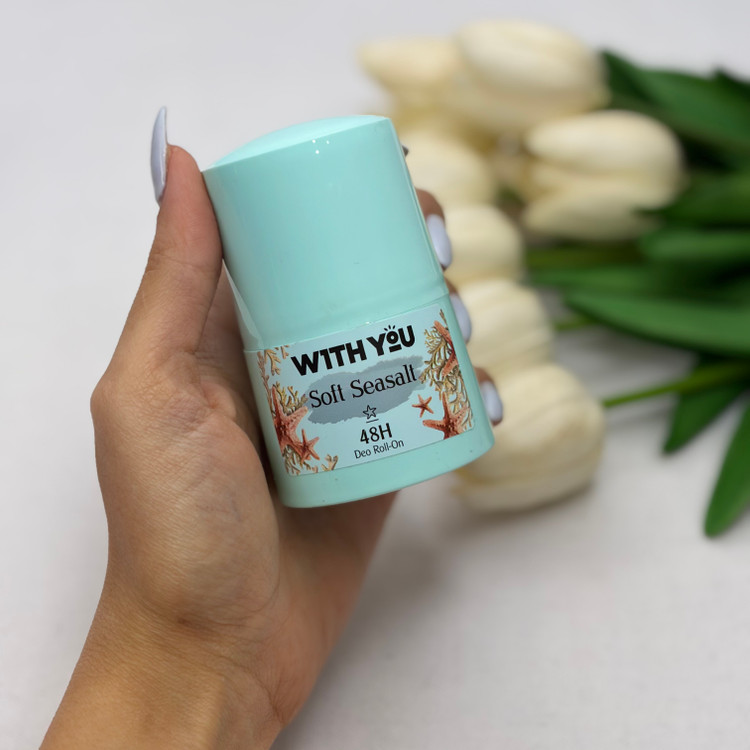 مام رول ضد تعریق دئودورانت زنانه ویت یو مدلSoft Seasalt حجم 50 میل 48 ساعته دارای گلیسیرین